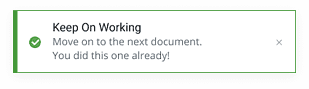 Keep On Working Warning Image