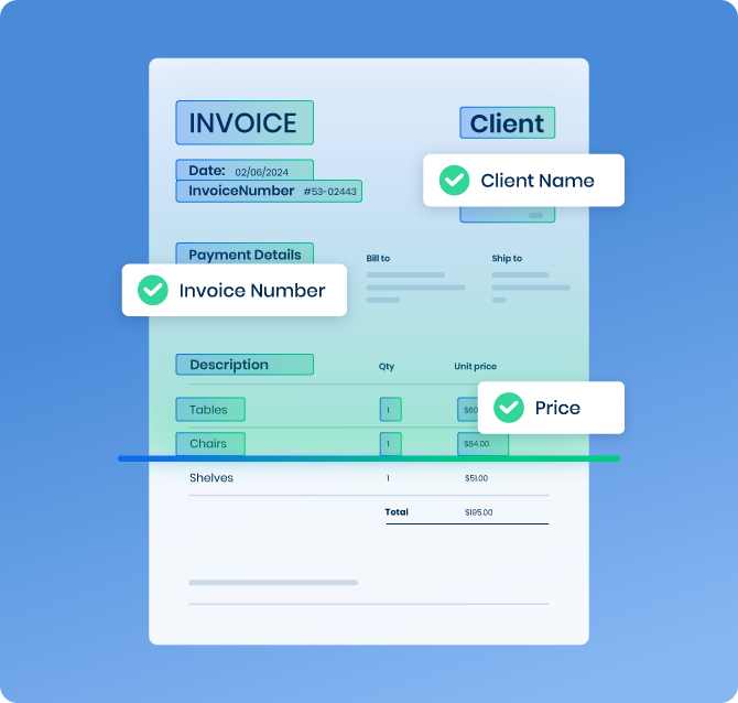 Invoice scanning process